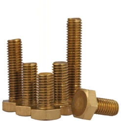 DIN933 Protection De L’environnement En Laiton Boulon Hexagonal Extérieur Vis En Cuivre Vis à Tête Hexagonal En Cuivre M430 30pcs