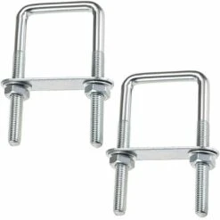U-Boulons Carré Boulons En U, 70 X 110 Mm U-Bolts En Acier Inox, U-Boulon M8 Avec éCrou Plaque De Cadre Et Rondelle, M8 Boulon En U Pour Fixation De Planches Et De Tuyaux (70 X 110 Mm)