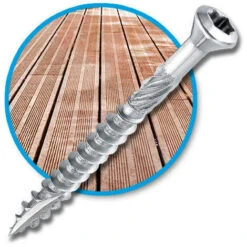 300 Vis Terrasse INOX A2 - TX25, D. 5 X 60 Mm Tête Réduite Crantée + Embout Offert，M8