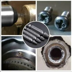 Extracteur à Vis à Tête Double,Endommagé Vis Extracteur Et Retirer Kit H.S.S.1＃/2＃/3＃/4＃0＃-(5Pcs) -Fischer Boutique 100343516 5