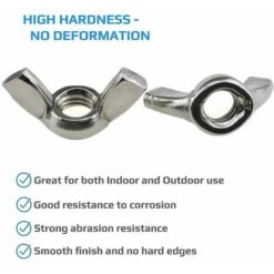 M8 Écrous à Oreilles Papillon (Paquet De 25) Zingué Pour Aux Boulons Et Fixations - Attaches A Toute Epreuve Norme Certifiée ISO965 DIN315 M8 (19mm X 38mm) -Fischer Boutique 100345386 3