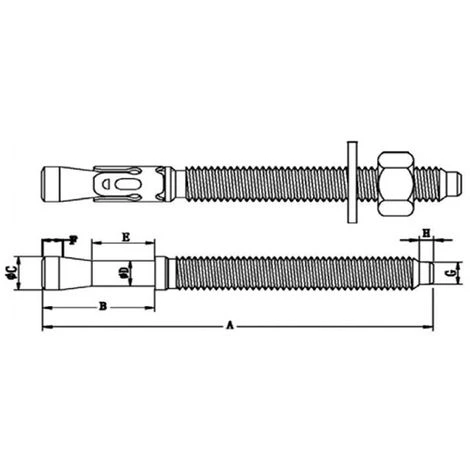 5 Goujons D'ancrage M8 X Lt 75 Mm. Epaisseur à Fixer 10 Mm. INOX A2 - Fixtout 4 5 Goujons D'ancrage M8 X Lt 75 Mm. Epaisseur à Fixer 10 Mm. INOX A2 - Fixtout – Image 2