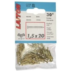 VYNEX - Pointe à Tête Ronde - Laiton - 1.5x25 Mm