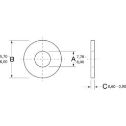 Rondelle Céramique 1 Pc(s) PB Fastener ANSI B18.22M-1981, R1990 (Regular) 702382 -Fischer Boutique 12171517 2