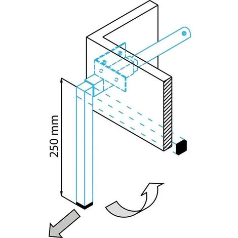 Pied De Lit Escamotable - Décor : Blanc / Chromé - Matériau : Acier - Hauteur : 250 Mm - GILARDI 4 Pied De Lit Escamotable - Décor : Blanc / Chromé - Matériau : Acier - Hauteur : 250 Mm - GILARDI – Image 2