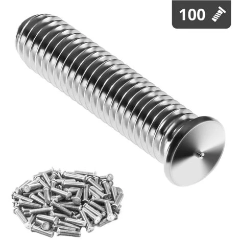 Goujons D'Ancrage M6 25 Mm Inox 100 Pieces Soudage Tige Fileté Amorcage Pointe 4 Goujons D'Ancrage M6 25 Mm Inox 100 Pieces Soudage Tige Fileté Amorcage Pointe – Image 2