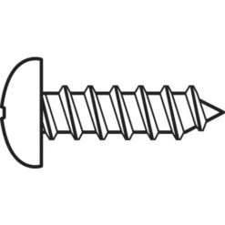 TOOLCRAFT 827354 Vis à Tôle à Tête Bombée 2.2 Mm 6.5 Mm Cruciforme DIN 7981-C Acier Galvanisé 100 Pc(s) C54231