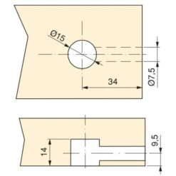 Emuca Excentrique + Goujon Et écrou M6, D. 15 Mm, Panneau 19 Mm, Zamak Et Acier, Blanc, 20 Ut. - Talla 9 Emuca Excentrique + Goujon Et écrou M6, D. 15 Mm, Panneau 19 Mm, Zamak Et Acier, Blanc, 20 Ut. - Talla -Fischer Boutique 23965740 4