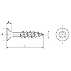 Vis 5x60mm Inox A2 Classic Tête Torx Pour Terrasse + 1 Embout Offert Conditionnement Boîte De 200 Vis -Fischer Boutique 2576919 2