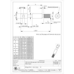 Axe Acier Brut Long M8X50 Pas De 150 Conditionnement: Unitaire -Fischer Boutique 27056250 5