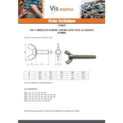 Vis à Oreilles M5X25 Forme Américaine Inox A2 Conditionnement: 10 Pieces -Fischer Boutique 27067194 4