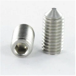 Vis Métaux Sans Tête Six Pans Creux (sthc) Clé De 2.5 HC2.5 M5X10 Bout Pointeau Acier Zingué Blanc Conditionnement: 10 Pieces