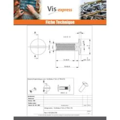 Écrou Relieur Tête Bombee Fendue M4X12 5X16 Laiton Conditionnement: Unitaire -Fischer Boutique 27118726 3