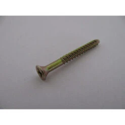 V.CLOU Trompette Pozi Sans Pointe 3.7X38 Filetée Sur 28 Diamètre De Tête: 7 Bichromaté Conditionnement: Unitaire