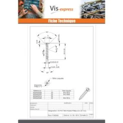 Vis PVC Inox A2 Tête Fraisée Bombée TFB Phillips 4.2X25 Laqué Blanc RAL9010 Blanc Pur Conditionnement: Unitaire 5 Vis PVC Inox A2 Tête Fraisée Bombée TFB Phillips 4.2X25 Laqué Blanc RAL9010 Blanc Pur Conditionnement: Unitaire -Fischer Boutique 27132493 2