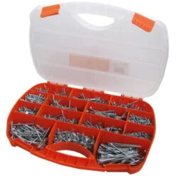 Assortiment De 1700 Vis Bois Et Agglomeré Savis Vba Tête Fraisée TF TORX Pointe Antifendage Type 17 Acier Zingué Blanc Embo Conditionnement: Unitaire