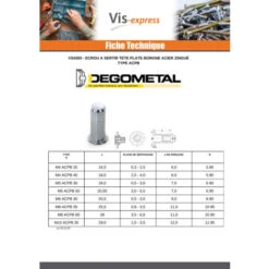 Écrou à Sertir Tête Plate TP Borgne M8X25.5 ACPB 35 Acier Zingué Blanc Conditionnement: Unitaire -Fischer Boutique 27141821 4