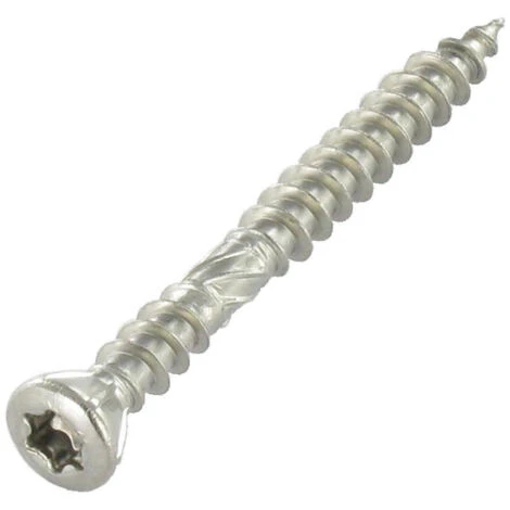 Vis Terrasse Double Filet Tête Fraisée TF TORX T25 5X60 Inox A2 T17 Conditionnement: Unitaire 3 Vis Terrasse Double Filet Tête Fraisée TF TORX T25 5X60 Inox A2 T17 Conditionnement: Unitaire