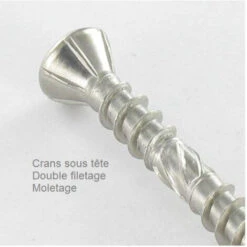 Vis Terrasse Double Filet Tête Fraisée TF TORX T25 5X60 Inox A2 T17 Conditionnement: Unitaire 11 Vis Terrasse Double Filet Tête Fraisée TF TORX T25 5X60 Inox A2 T17 Conditionnement: Unitaire -Fischer Boutique 27142341 5