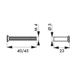 Jeu De 2 Vis Sécables Avec Douilles M4x50, Nickelé THIRARD -Fischer Boutique 27372122 2