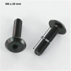 Vis Métaux Tête Plate Clé De 4 HC4 M6X20 Acier Zingué Noir Conditionnement: Unitaire -Fischer Boutique 28016505 4