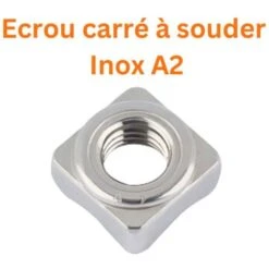 Écrou à Souder Carré M5 Inox A2 Conditionnement: Unitaire