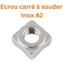 Écrou à Souder Carré M8 Inox A2 Conditionnement: Unitaire