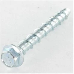 Vis Béton Tête Hexagonale TH Embase Collerette 12X130 Prépercage De 10X130 Acier Zingué Blanc Conditionnement: Unitaire