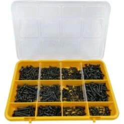 ASSORTIMENT DE VIS A TOLE AUTOPERCEUSES NOIRES TORX ET CRUCIFORMES