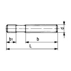 Goujon Fileté DIN6379 M24x160mm FORMAT 1 PCS