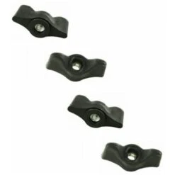 4x écrou Papillon M8 Tête Plastique 40mm Insert Acier Galvanisé