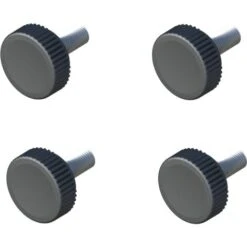 4x Vis Pied M4 X 25 Bouton Moleté Tête Plastique Molette Meuble Table Chaise