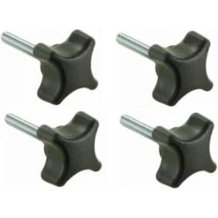 4x Vis étoile M5 X 25 Bouton Moleté Manœuvre Tête Plastique