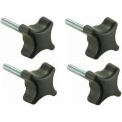 4x Vis étoile M6 X 30 Bouton Moleté Manœuvre Tête Plastique