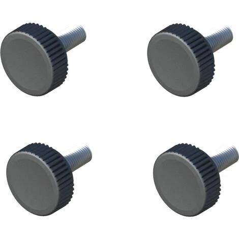 4x Vis Pied M6 X 43 Bouton Moleté Tête Plastique Molette Meuble Table Chaise 3 4x Vis Pied M6 X 43 Bouton Moleté Tête Plastique Molette Meuble Table Chaise