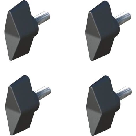 4x Vis Papillon M4 X 10 Tête Plastique Tige Acier Bouton Manœuvre 3 4x Vis Papillon M4 X 10 Tête Plastique Tige Acier Bouton Manœuvre