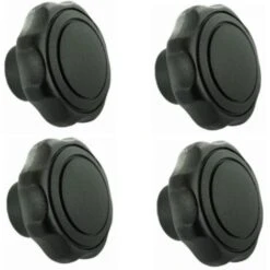 4x écrou Plastique M8 Insert Acier Bouton Molette Moleté Manœuvre