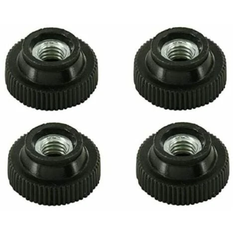 4x écrou Moleté M6 Plastique Insert Acier Bouton Molette 3 4x écrou Moleté M6 Plastique Insert Acier Bouton Molette