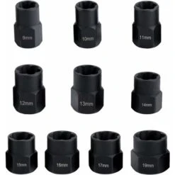Jeux De Douilles, Extracteur D'Écrous, Douille Pour Extracteur De Boulon Endommagés 9-19Mm (10Pcs) -Fischer Boutique 32499477 3