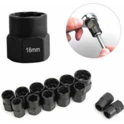 Jeux De Douilles, Extracteur D'Écrous, Douille Pour Extracteur De Boulon Endommagés 9-19Mm (10Pcs) -Fischer Boutique 32499477 5