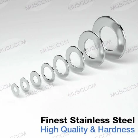 LITZEE 360 Pcs En Acier Inoxydable Plat Et Rondelles Assortiment De Lave-mains (M2 M2.5 M3 M4 M5 M6 M8 M10) 4 LITZEE 360 Pcs En Acier Inoxydable Plat Et Rondelles Assortiment De Lave-mains (M2 M2.5 M3 M4 M5 M6 M8 M10) – Image 2