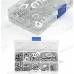 LITZEE 360 Pcs En Acier Inoxydable Plat Et Rondelles Assortiment De Lave-mains (M2 M2.5 M3 M4 M5 M6 M8 M10) 11 LITZEE 360 Pcs En Acier Inoxydable Plat Et Rondelles Assortiment De Lave-mains (M2 M2.5 M3 M4 M5 M6 M8 M10) -Fischer Boutique 32528920 5
