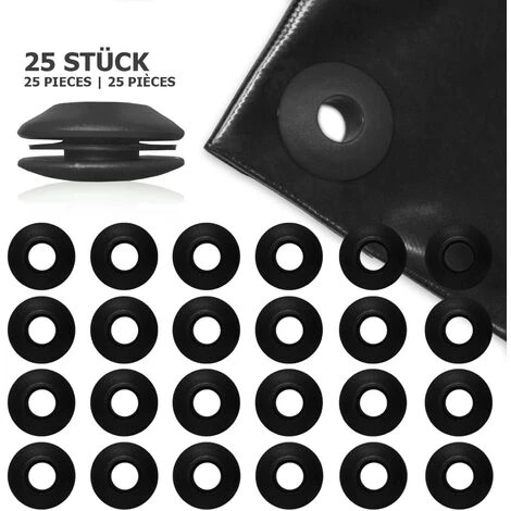 Oeillets De Bâche, Noirs - 25 Pièces 5 Oeillets De Bâche, Noirs - 25 Pièces – Image 3