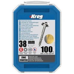 100 Vis Galvanisés - 8 X 38 Mm - Filetage épais - Maxi-Loc Carré