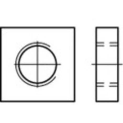 TOOLCRAFT 109035 Écrou Carré M8 DIN 562 Acier 100 Pc(s) 3 TOOLCRAFT 109035 Écrou Carré M8 DIN 562 Acier 100 Pc(s)