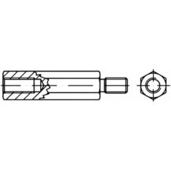 Boulons Despacement Hexagonaux TOOLCRAFT 149972 En Acier Zingué Galvanisé M4