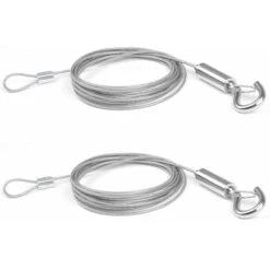 Fil De Suspension De Photos De 2 M - 1,5 Mm - Avec Boucle Et Crochet - Robuste - Réglable - En Acier Inoxydable - Pour Lampe, Miroir - Charge Maximale : 30 Kg，Starlight，2Pcs