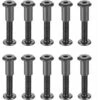 Boulons De Fixation De M6 X 35 Mm Avec Écrous Assortis Écrou De Manchon Avec La Tête Ronde De Trou Hexagonal En Acier Au Carbone Noir Convenant Aux Sac Ou Ceinture En Cuir，Starlight，Lot De 10 -Fischer Boutique 50990168 1