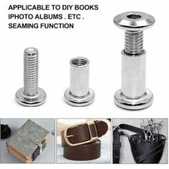 Vis De Connexion,vis De Raccordement Vis à Six Pans Creux Avec Filetage Vis D'assemblage Professionnel Douille En Acier Nickelé Meubles Vis Pour Connecter Des Meubles,M6 X 25 Mm，Starlight10pcs -Fischer Boutique 50990181 3