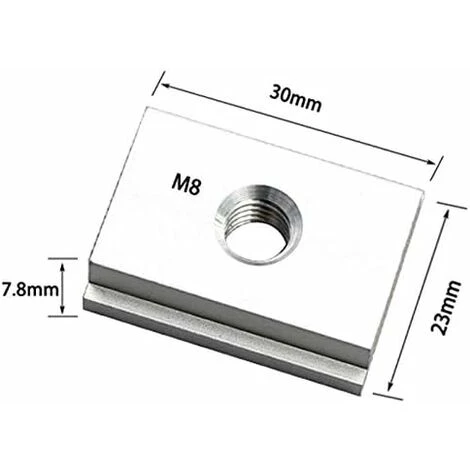 Ecrou à Glissière Coulissant M8 Técrou à Rainure En Alliage D'Aluminium Pour Outil De Menuiserie Fixation à Fente Pour Vis 10 Pièces -Macaron 7 Ecrou à Glissière Coulissant M8 Técrou à Rainure En Alliage D'Aluminium Pour Outil De Menuiserie Fixation à Fente Pour Vis 10 Pièces -Macaron – Image 5
